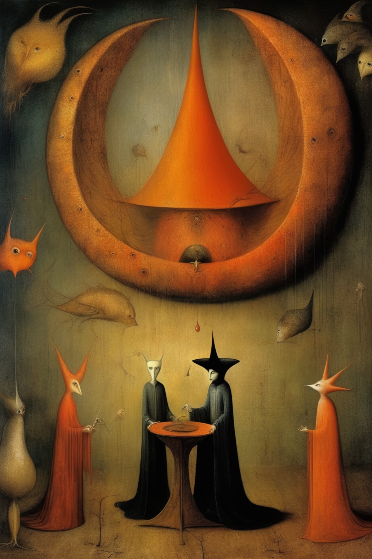 <lora:Leonora Carrington Style:1>Leonora Carrington Style - Create a digital artwork that merges the mystical and spiritua...